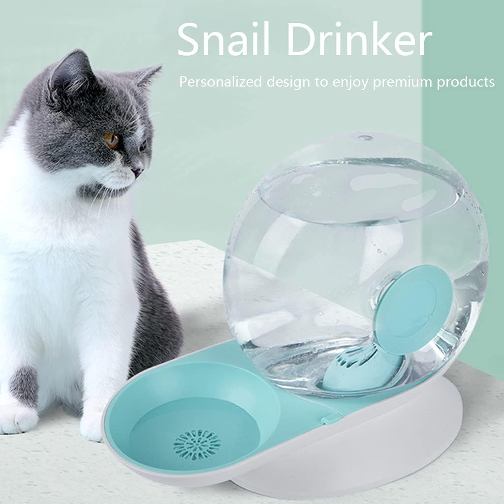 Automatic Drinking Fountain for Dog Small Snail Bubble Indoor Convenient for Checking Water Gift