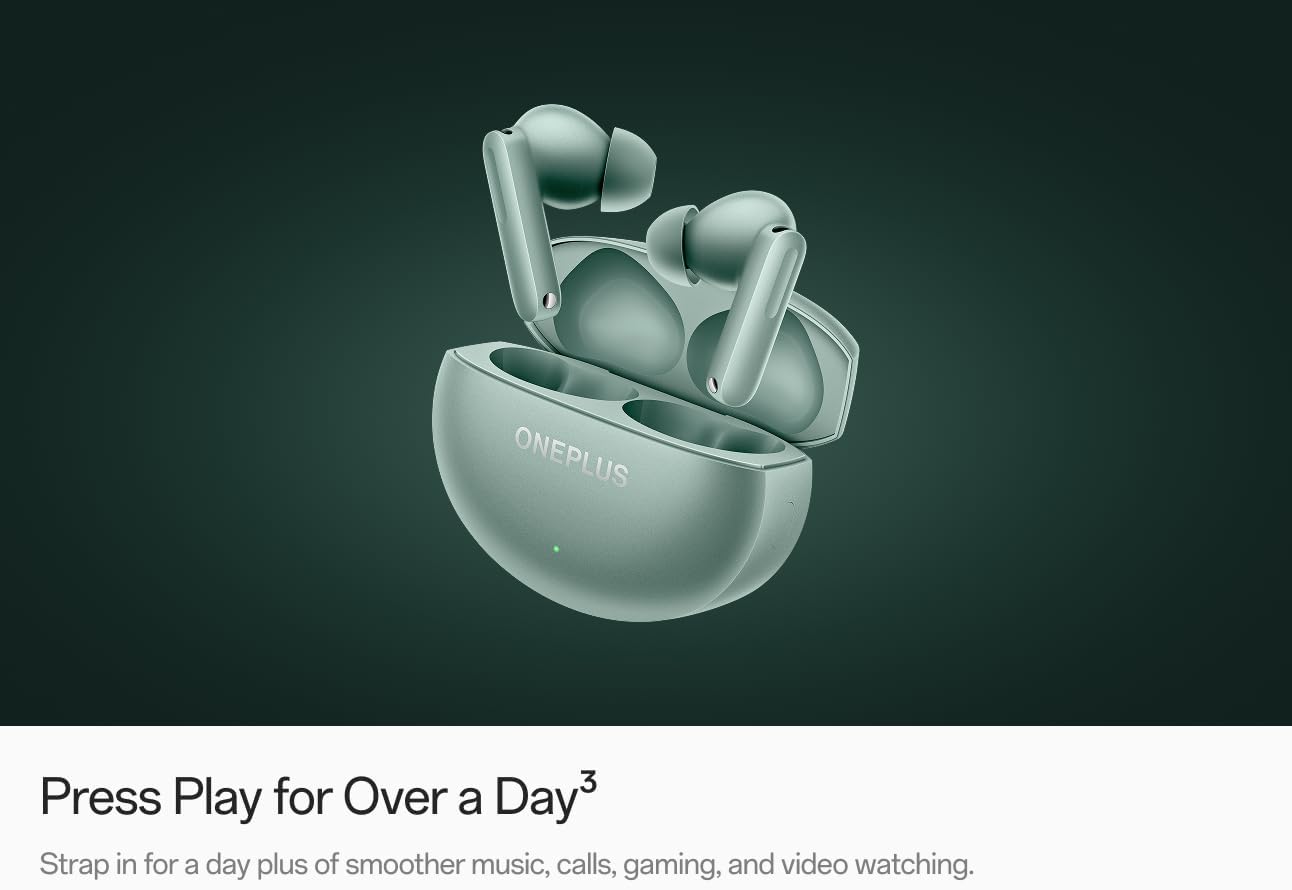 OnePlus Buds 4, Bluetooth Wireless Earbuds, Storm Gray, E513A, in-Ear Headphones with Active Noise Cancellation