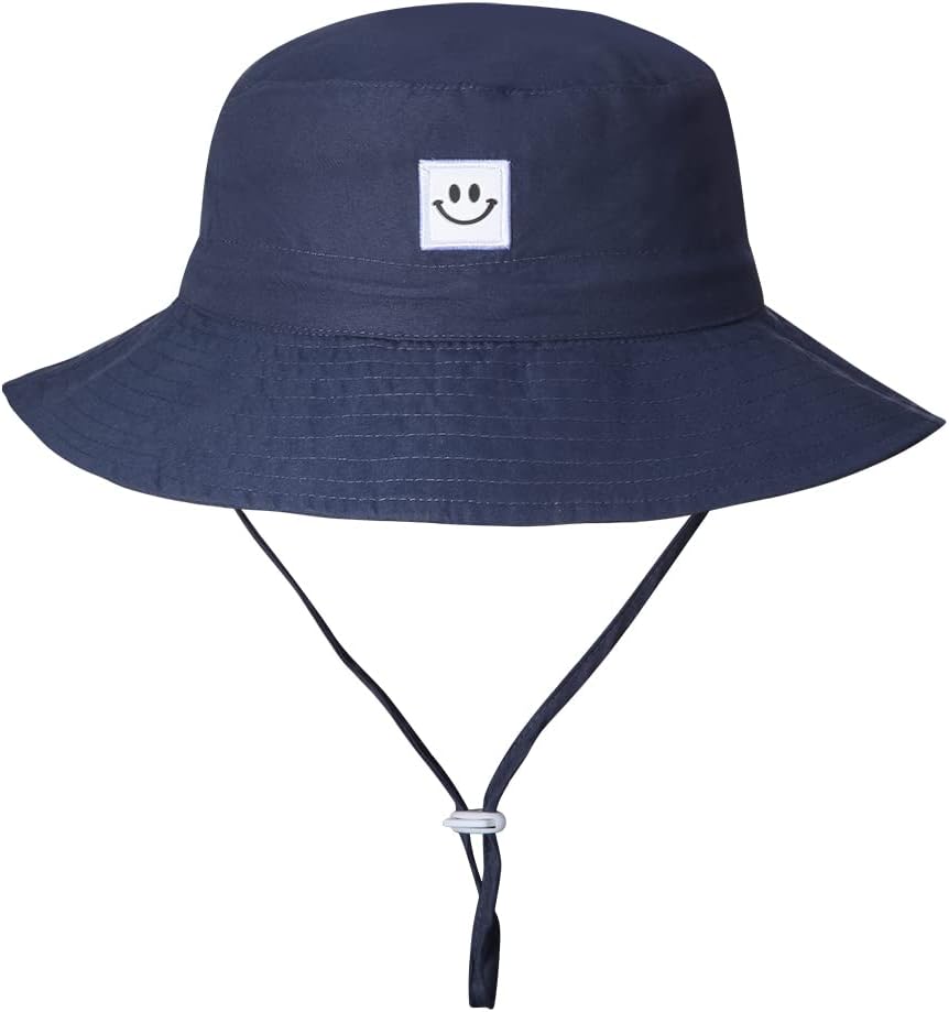 MaxNova Baby Sun Hat Smile Face UPF 50+ Toddler Bucket Hat for Boys Girls 0-7 Years