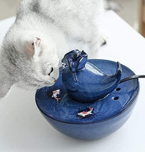 Fountain Automatic Drinking Fountains for Cats, Ceramic Pet Water Fountain with Silent Pump for Dog and Cat Drinking Pet Water Dispenser with Filter Pet Supplies Pet Water Dispenser