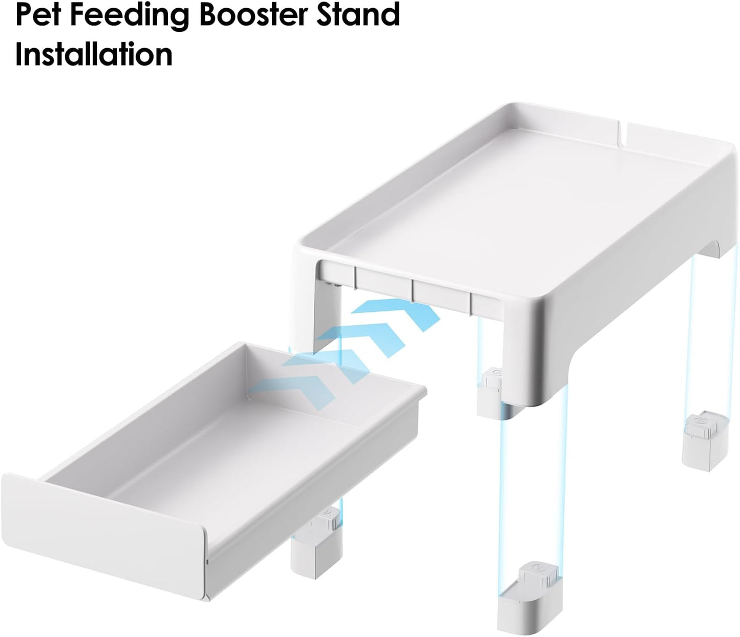IMIPAW Raised Pet Feeder Stand, Adjustable Height with Drawer to Storage Pet Food, Non-Slip, Suitable for Cat and Puppy Feeders as Well as Water Fountains