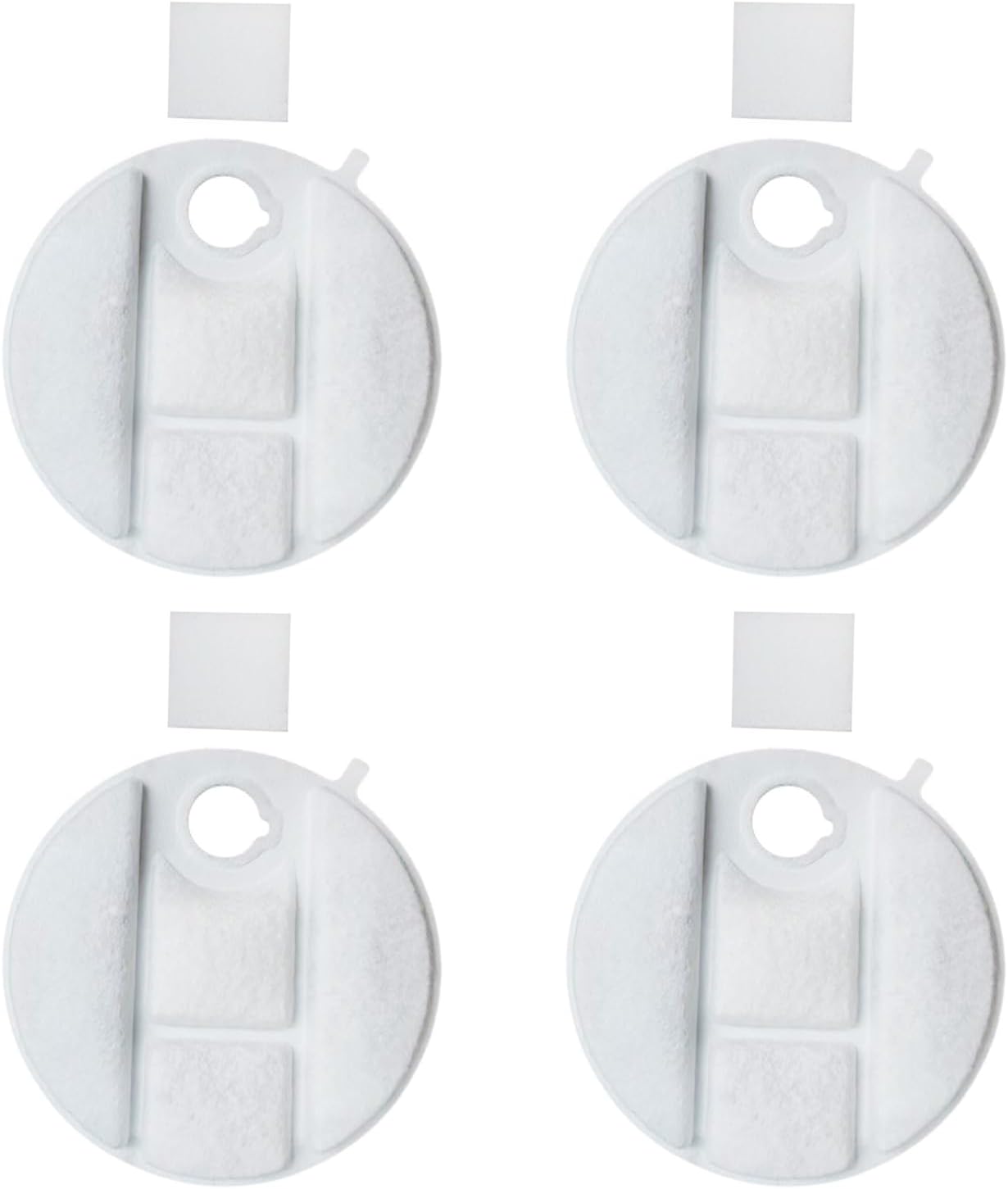 4 Pack Replacement for Pet Fountain Unique Round Double Filtration Double Filtration Replacement Automatic Pet Fountain