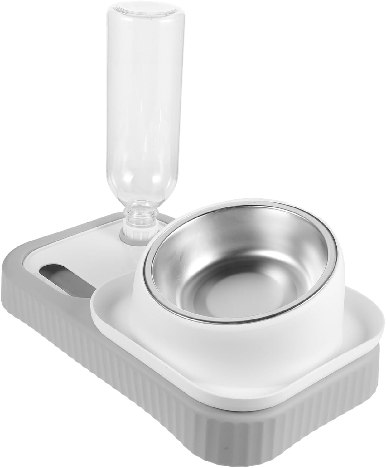 Milisten Cat Bottle Bowl Feeder Detachable Food and Water Dispenser for Cats and Safe Material Convenient Pet Feeding
