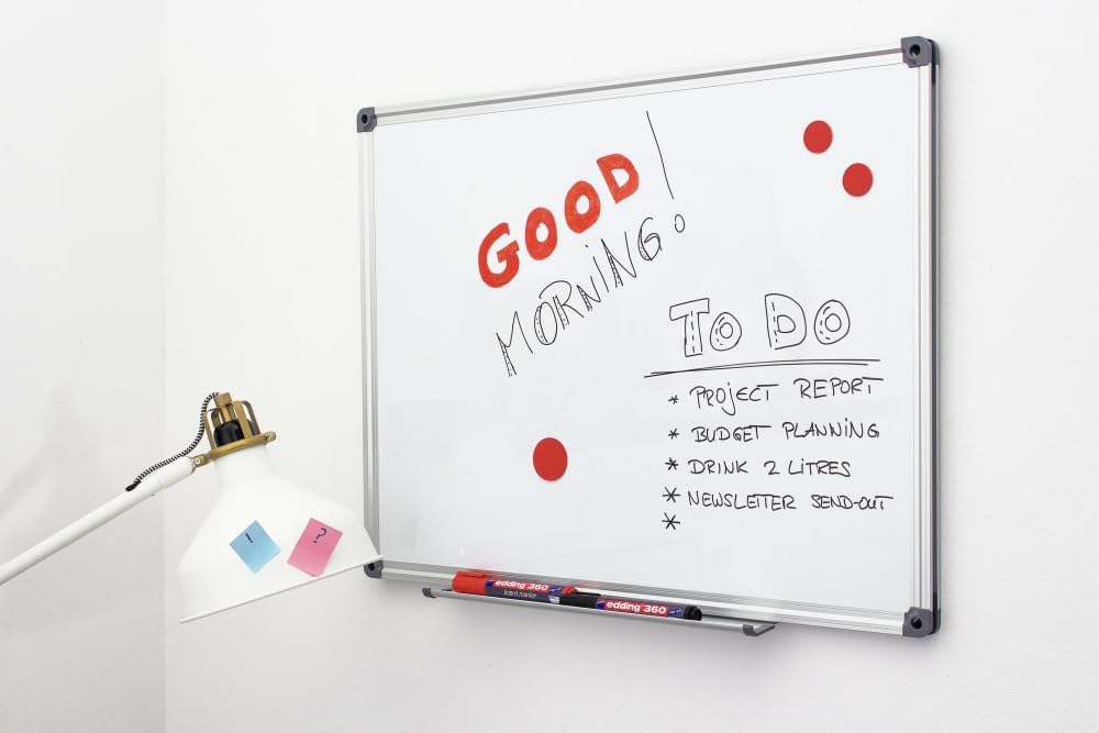 edding 360 whiteboardmarker set - diverse kleuren - 8 whiteboardstiften - ronde punt 1,5 - 3 mm - boardmarker uitwisbaar - voor whiteboard, flipchart, prikbord, memobord - sketchnotes - navulbaar