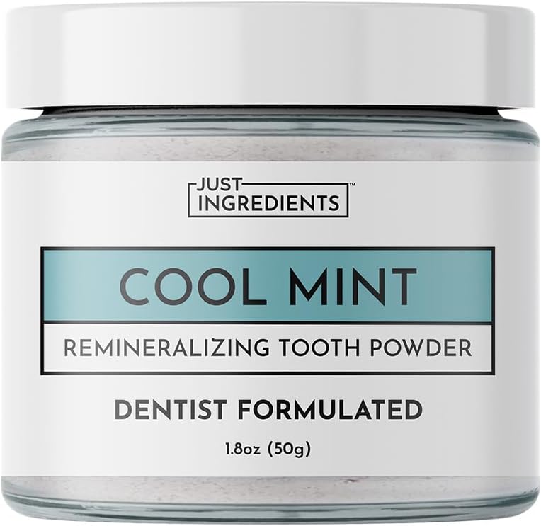 Remineralizing Tooth Powder – Fluoride-Free Oral Care – Gently Cleans & Whitens – Supports Strong Teeth & Fresh Breath – Vegan, Non-GMO, Made with Real Food Ingredients (Regular, Remineralizing)