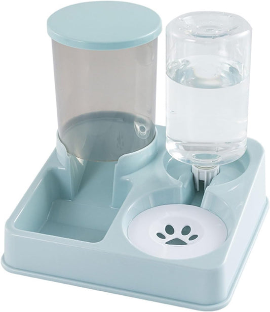 2 in 1 Pet Drinking Fountain Pet Water Dispenser Automatic Water Source for Small Pets Large Capacity Dog Feeder Dispenser