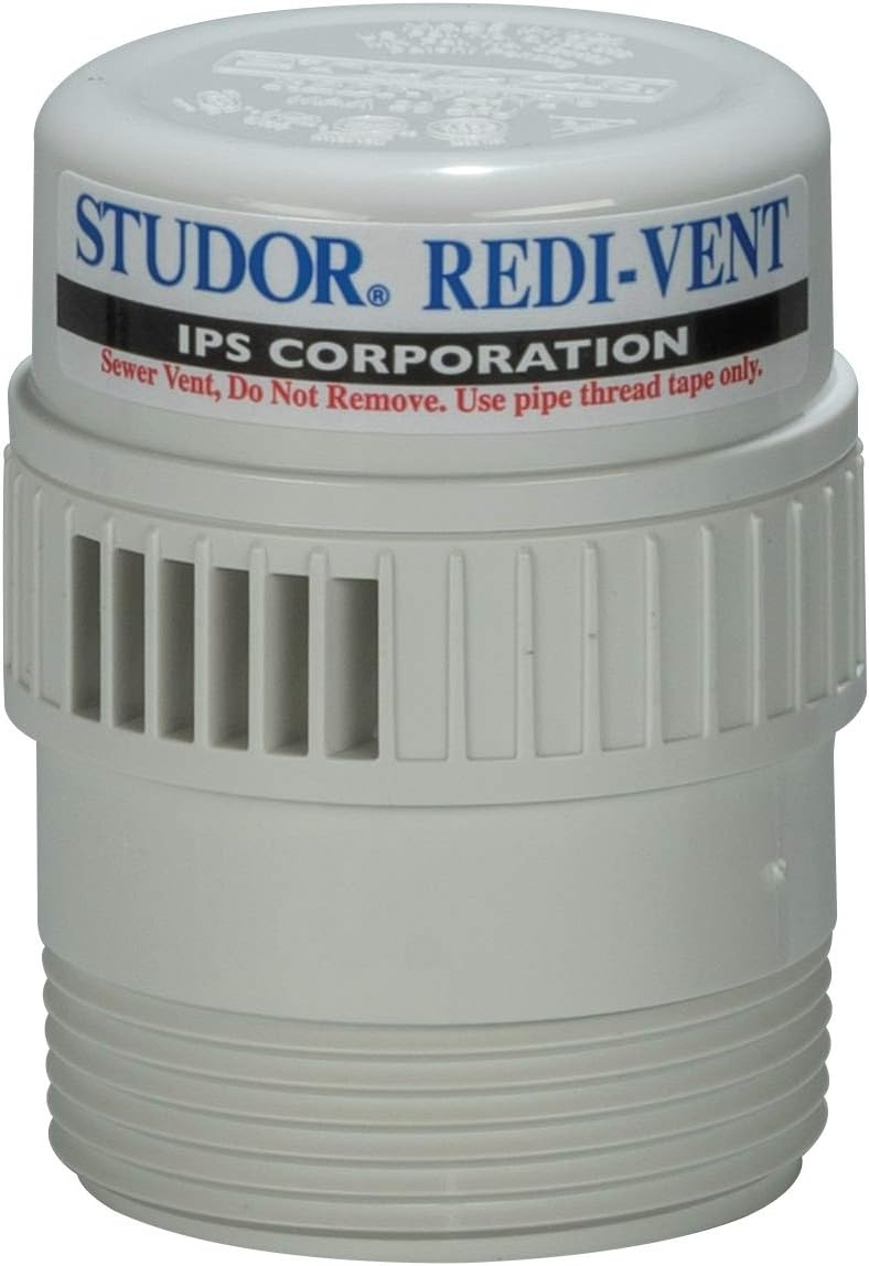 Studor 20381 Redi-Vent Air Admittance Valve with Recessed Box and Grill, White