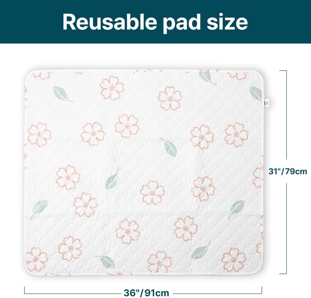 Extra Large Washable Dog Pee Pads (2 Pack), 31"x36" Reusable Waterproof Pad for Large Dogs, Super Absorbent, Non-Slip Indoor Puppy Training Mat
