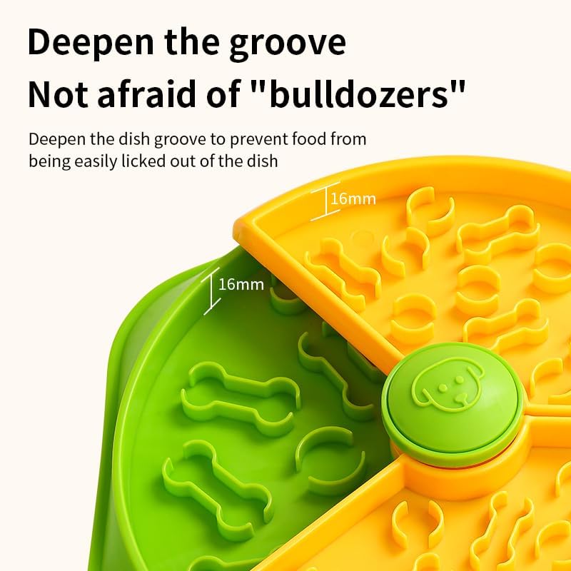 Slow Feeder Dog Bowls,Double Layer Anti-Choking Puzzle Dog Food Bowls, Non-Slip Interactive Puzzle Feeder, Interactive Feeding Slow Down Eating, Suitable for Small/Medium/Larger Dogs