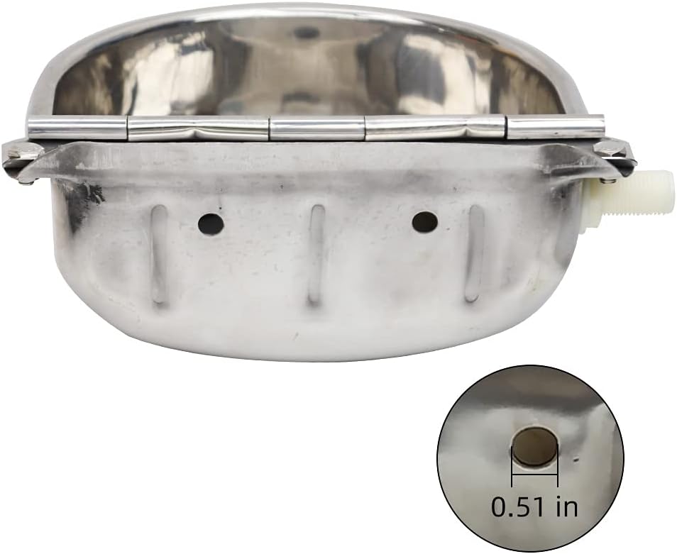 Automatic Water Trough Dog Feeder Bowl with Float for Cattle Horse Goat Sheep Animals Stainless Pet Livestock Tool