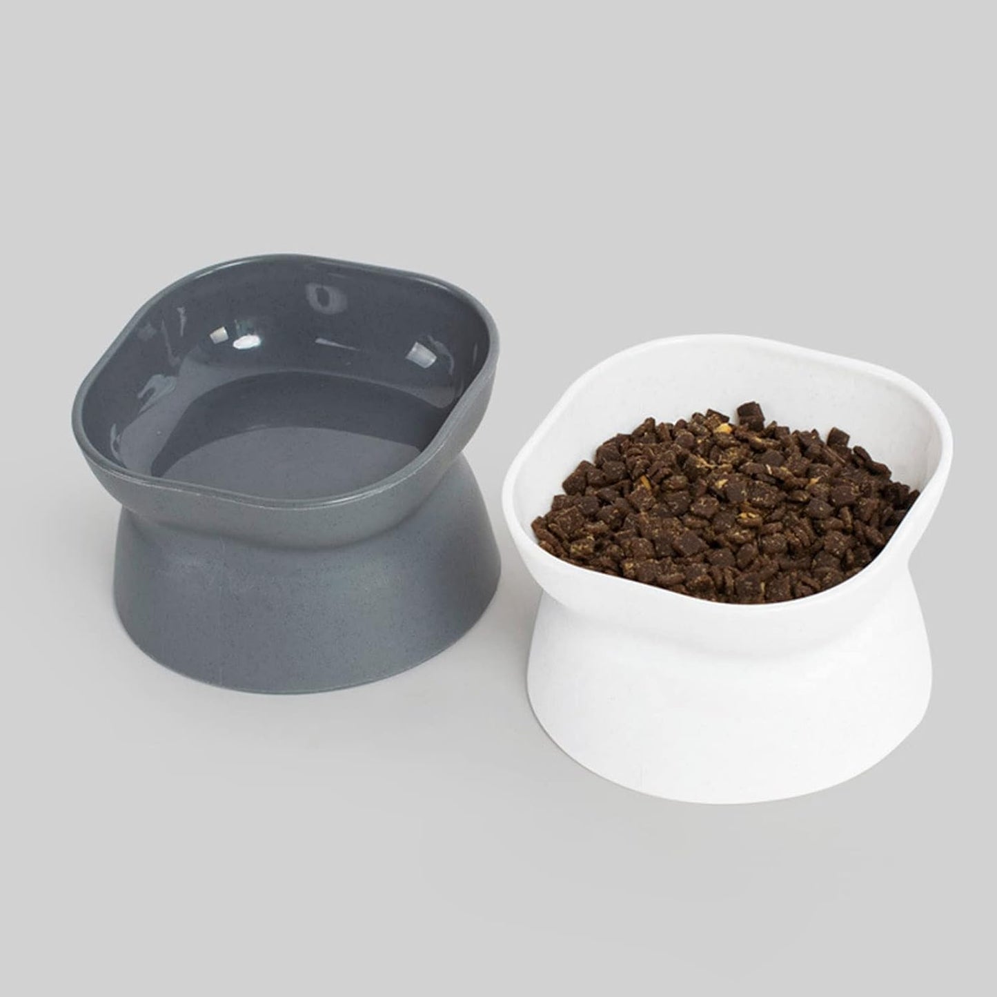 Cats Food Bowls Elevated Cats Bowls for Food and Water with Base Stand Bowl 10° Raised Single Bowl Elevated Dog Bowls