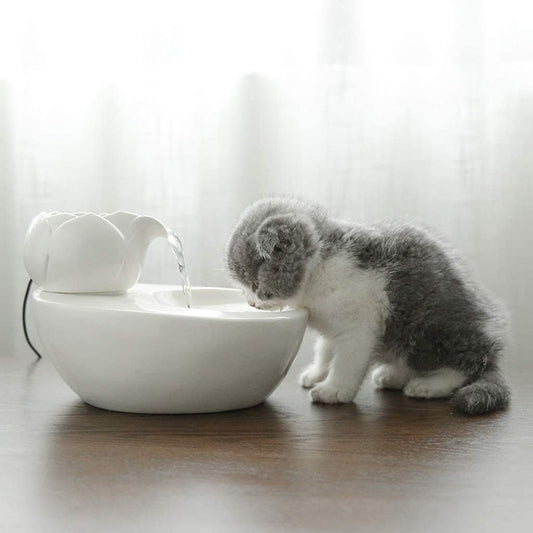 Fountains and Water Features Automatic Silence Health Safety Pet Drinking Fountain 8.2 6.57 5.43in Drinking Fountains for Dogs Pink 1.5L (White 1.5L)
