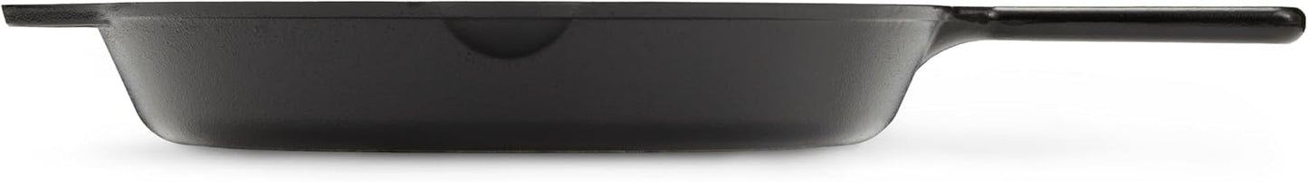 Amazon Basics Pre-Seasoned Cast Iron Skillet, Oven Safe, Even Heating, Heat Distribution, Stove Compatible, Heavy-Duty, 15-Inch, Black