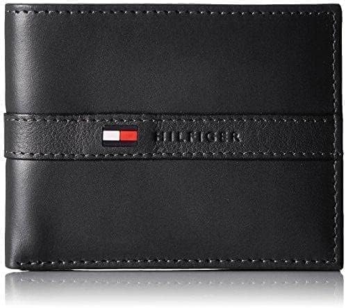 Tommy Hilfiger mens Leather Slim Bifold With Coin Pocket wallets