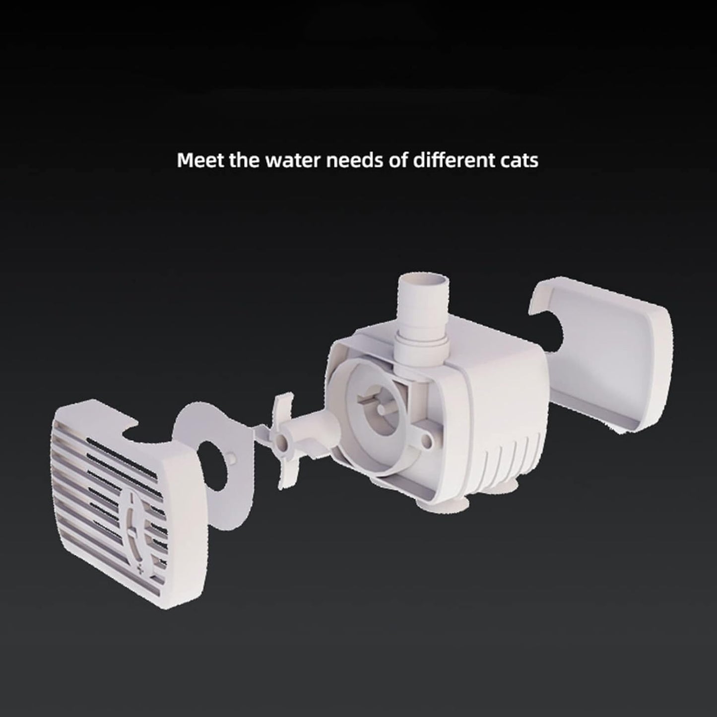 Cats Water Fountain Automatic Pet Dog Drinking Bowl Filtered Water Dispenser with Filter Pad Super 77Oz