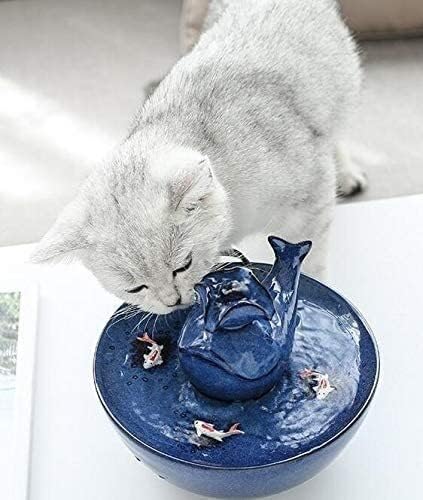Fountain Automatic Drinking Fountains for Cats, Ceramic Pet Water Fountain with Silent Pump for Dog and Cat Drinking Pet Water Dispenser with Filter Pet Supplies Pet Water Dispenser