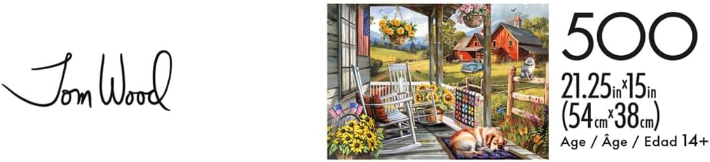 Buffalo Games - Tom Wood - Mr. Grumpy Grey - 500 Piece Jigsaw Puzzle for Adults - Challenging Puzzle Perfect for Game Nights - Finished Size is 21.25 x 15.00
