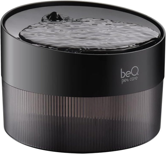 beQ Cat Water Fountain,2.5L/84oz Indoor Ultra-Quiet Pet Water Dispenser, BPA Free, Visible Water Level, Suitable for Cats, Small Dogs, and Other Pets, with Large Size Filter