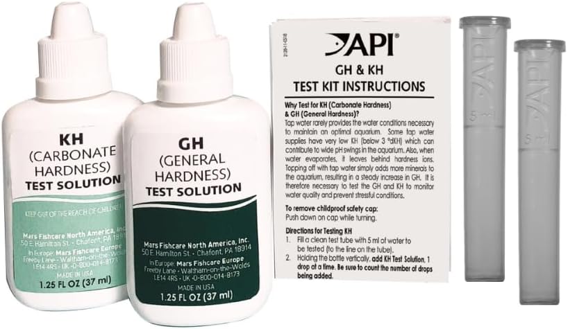 API GH & KH TEST KIT Freshwater Aquarium Water Test Kit, 2.5 oz.