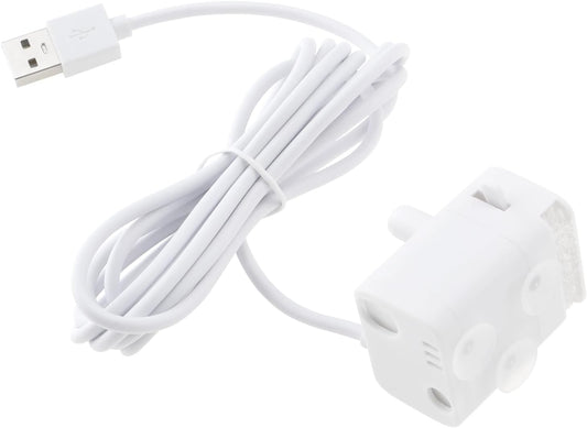Cat Water Fountain Pump DC 5V Quiet Flow Speed Adjustable Water Volume with 6.5ft USB Power Cord for 61OZ/1.8L Dog Water Fountain Fish Tank Hydroponics
