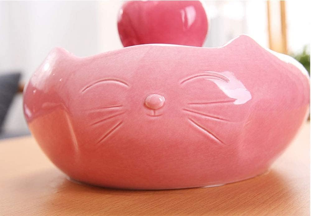 Fountain Ceramic Cat Drinking Water Fountain, 2.0 Liters Pet Water Fountains for Cats and Dogs, Automatic Pet Water Dispenser with Quiet Pump Filters Pet Water Dispenser (Color : Pink)
