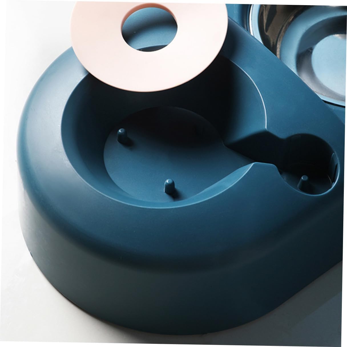 Milisten Automatic Pet Water and Food Bowl with Spill-Proof Design, Blue Dog and Cat Feeder Suitable for Home Use, Sturdy Pet Supply Feeding Dish