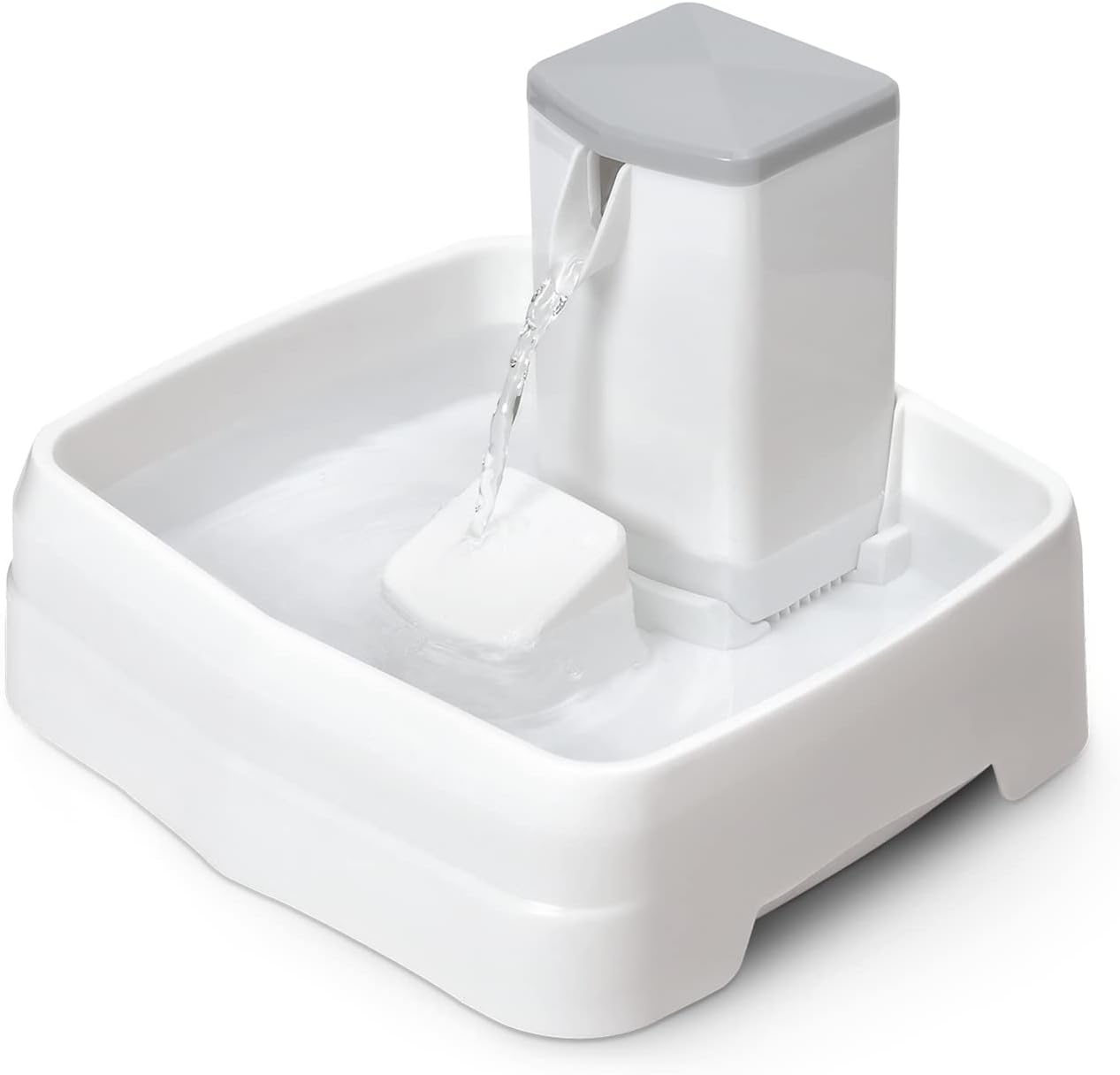 3.1L Medium Pet Water Fountain, Cat Water Fountains, Quiet Automatic Dog Water Drinking Dispenser with Flow Control for Dogs Cats,White