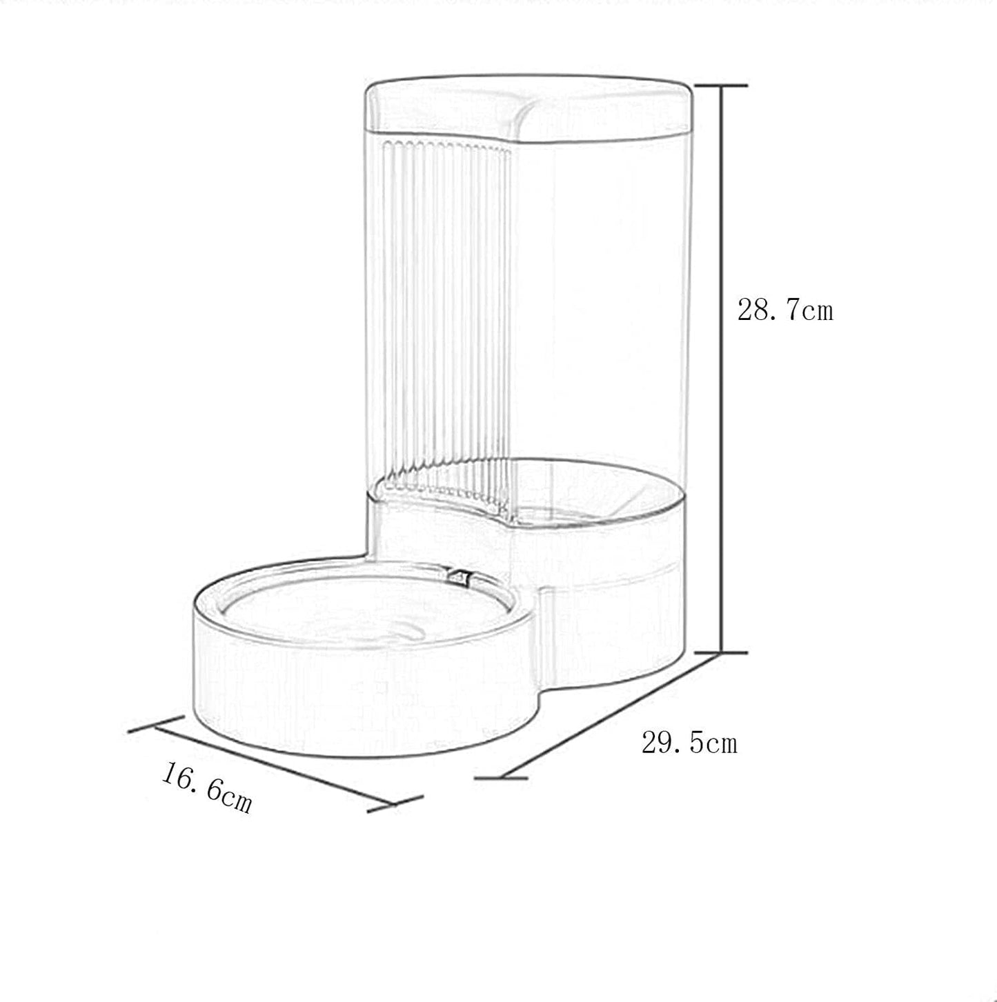 Unplugged Automatic Feeder Automatic Dog Feeder And Water Dispenser Set Gravity Self Feeding Food Waterer For Small Medium Pet Cats Dogs Kitten Puppy cat fountain (Color : White) (Red)