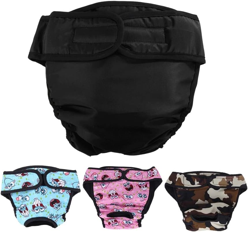 Pet Diapers Physiological Pants Sanitary Washable Female Pet Panties Shorts Pet Pants (Color : Blue Size: M Code) (Army Green L Code)