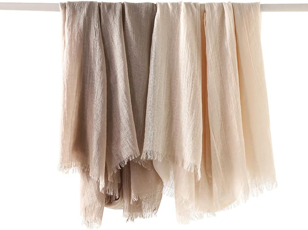 Harewom Lightweight Gauze Linen Feeling Shawl Wraps for Women Beach Summer Scarf for Evening Wedding Dresses
