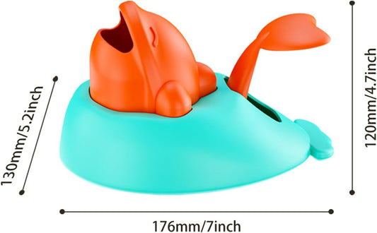 Treat Dispenser, Interactive Whale Shape Slow Feeder Toy, Pet Training Enrichment, Reduces Bloating, Mentally Stimulating for Cats, Puppies, Indoor, Outdoor