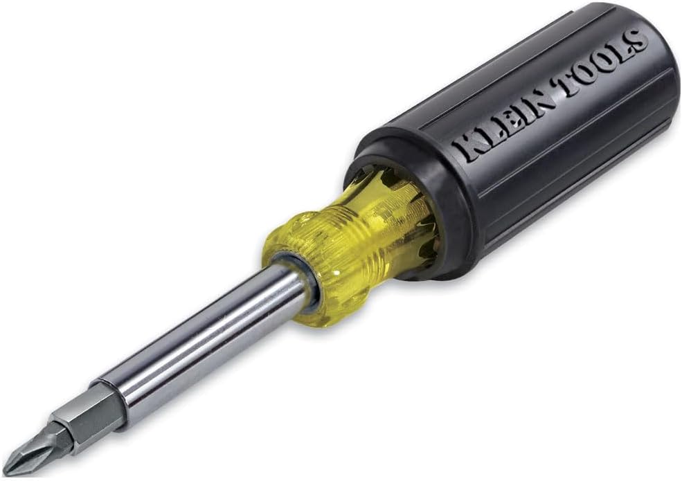 Klein Tools 32500 11-in-1 Screwdriver/Nut Driver Set, 8 Bits (Phillips, Slotted, Torx, Square), 3 Nut Driver Sizes, Cushion Grip Handle