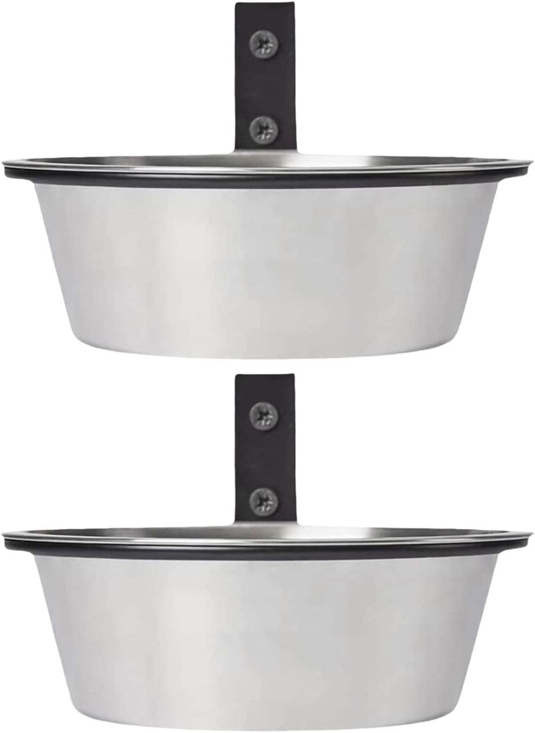 Dog Food Bowl - Wall Mount Dog Bowl Set, 2 Pieces Stainless Steel Elevated Feeder, Foldable Stand Included, Pet Supplies Spill-Proof Use, Cat Dish Puppy Bunny Feeding, Durable Easy Clean Bowls