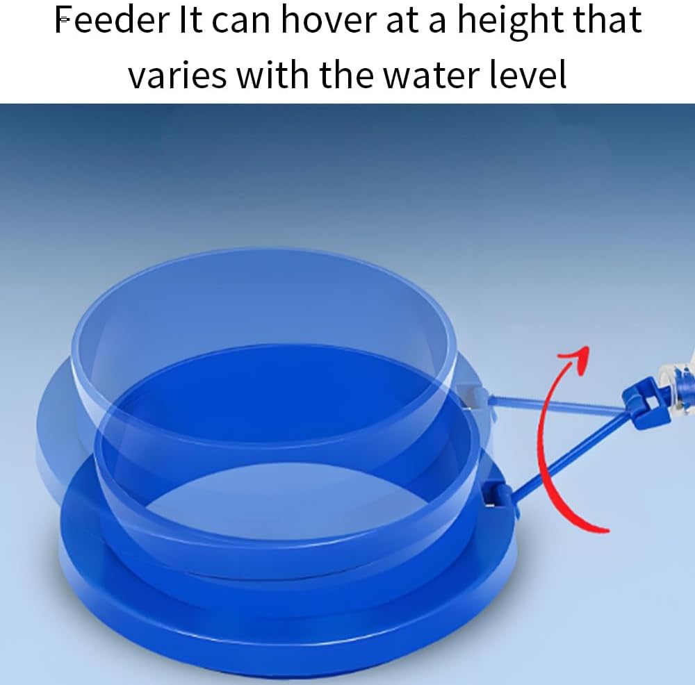 2Pcs Thicken Fish Feeding Rings Blue Mixed Shape Floating Food Feeder Circle with Suction Cup for Fishes Tank Aquarium Turtle Betta Goldfish Small Fish Feeding Accessories Duckweed Ring