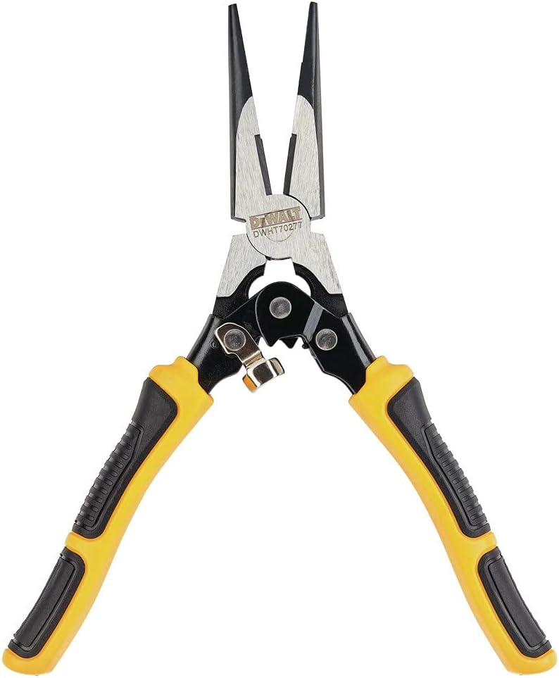 DEWALT DWHT70277 Compound Action Long Nose Pliers 9 Inch , Black