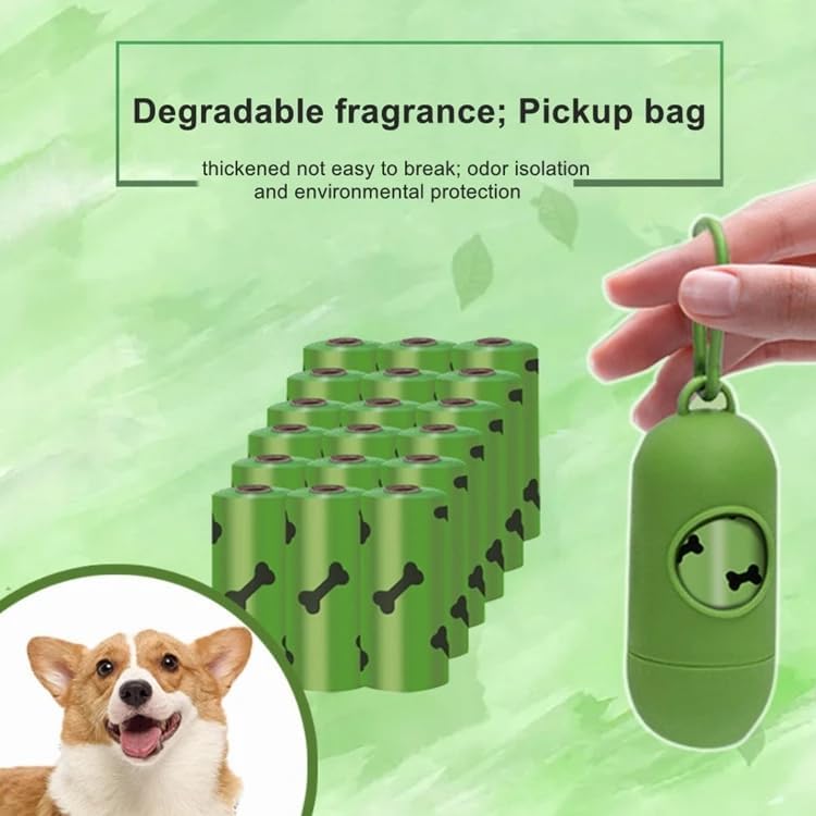 150 Dog Poop Bags w/FREE Dispenser & Hands-Free Bag Holder | Lavender Scented | Leak-Proof | Extra Thick | 13"x9" Biodegradable Waste Bags for All Dogs | Eco-Friendly!