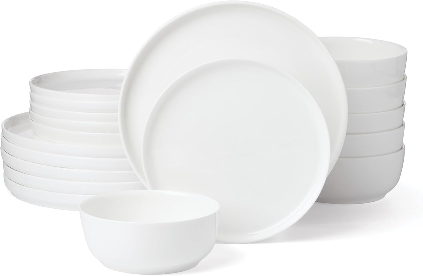 Lenox 899190 Modern White Coupe 18-Piece Dinnerware Set, Service For 6