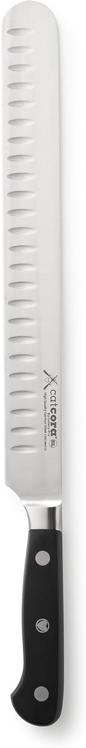 Cutlery-Pro Cat Cora Forged Granton Roast Slicer Knife, Professional 10-Inch German Steel Blade For Slicing Meat Without Sticking, Ergonomic Triple-Rivet Handle, NSF-Certified Kitchen Knife