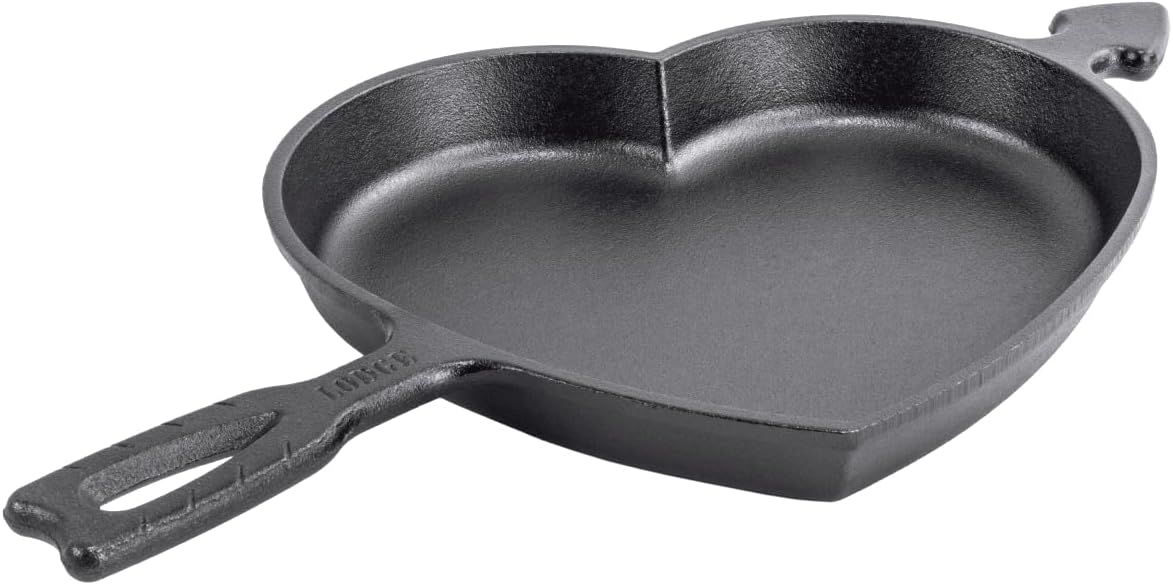 Lodge Seasoned Cast Iron Heart Skillet