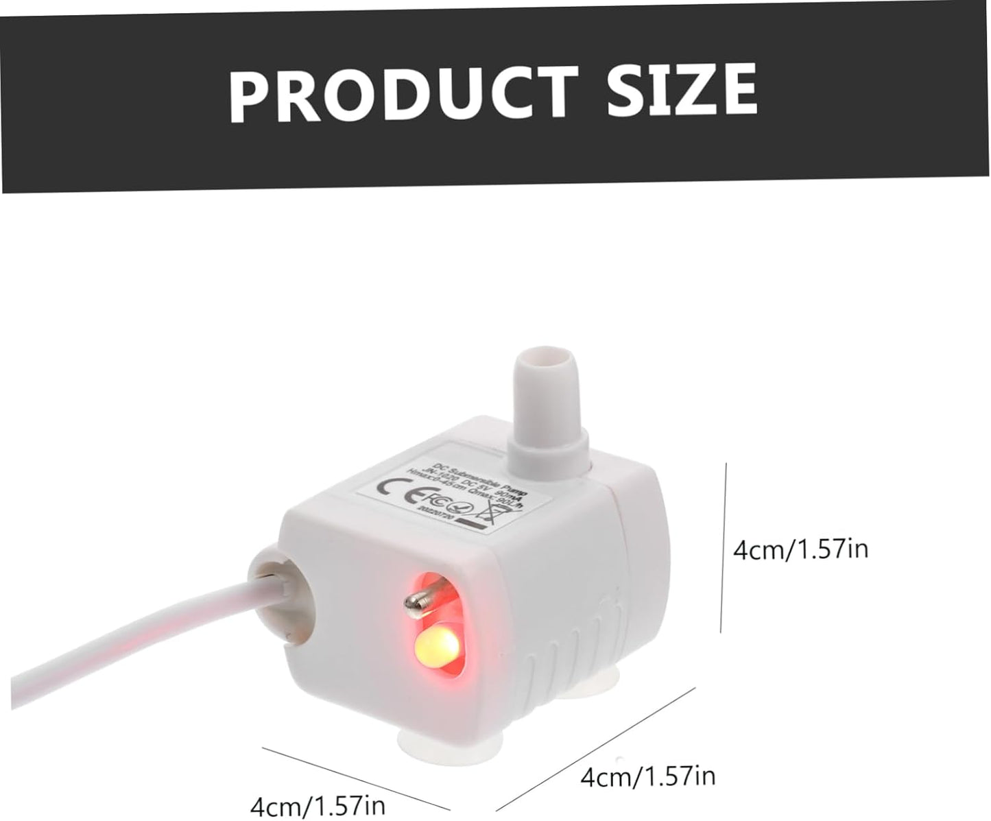 SUPVOX Cat Fountain Pump Replacement Mini Submersible Water Pump Quiet Usb Powered with Strong Suction Cup for Pet Water Dispensers and Fountains