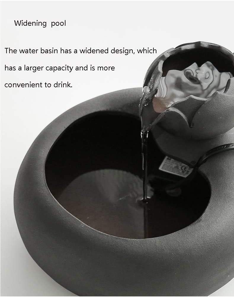 Fountains and Water Features Automatic Silence Health Safety Pet Drinking Fountain 8.2 6.57 5.43in Drinking Fountains for Dogs Pink 1.5L (Brown 1.5L)