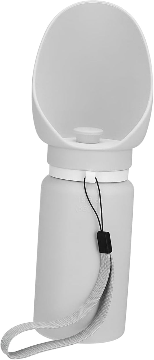 Milisten Portable Silicone Dog Water Bottle Leak Outdoor Pet Water Dispenser with One Hand Push Button Flexible Puppy Drinking Cup for Hiking Walking Camping
