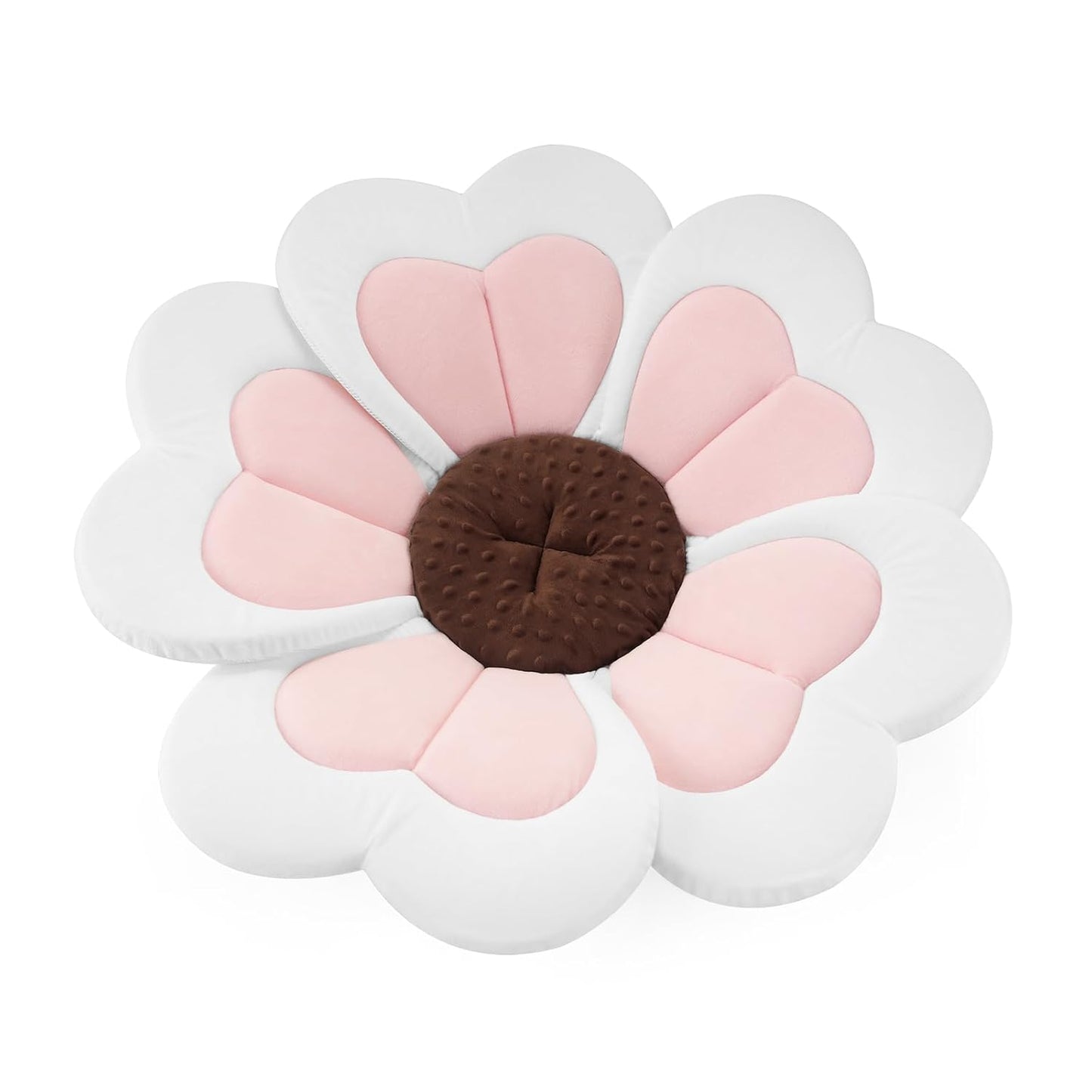 PandaEar Baby Bath Pad for Infant Newborn, Bath Baby Bath Seat to Toddler 0 to 6 Months and Up Soft Flower Petals for Sink Bathtub Essentials Shower Gift (Pink Heart)