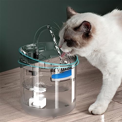 Cat Water Fountain Replacement Filters, 8 Pack Carbon Filter Cartridges for Pet Fountain, Compatible with Most Automatic Cat Water Dispenser, White & Blue