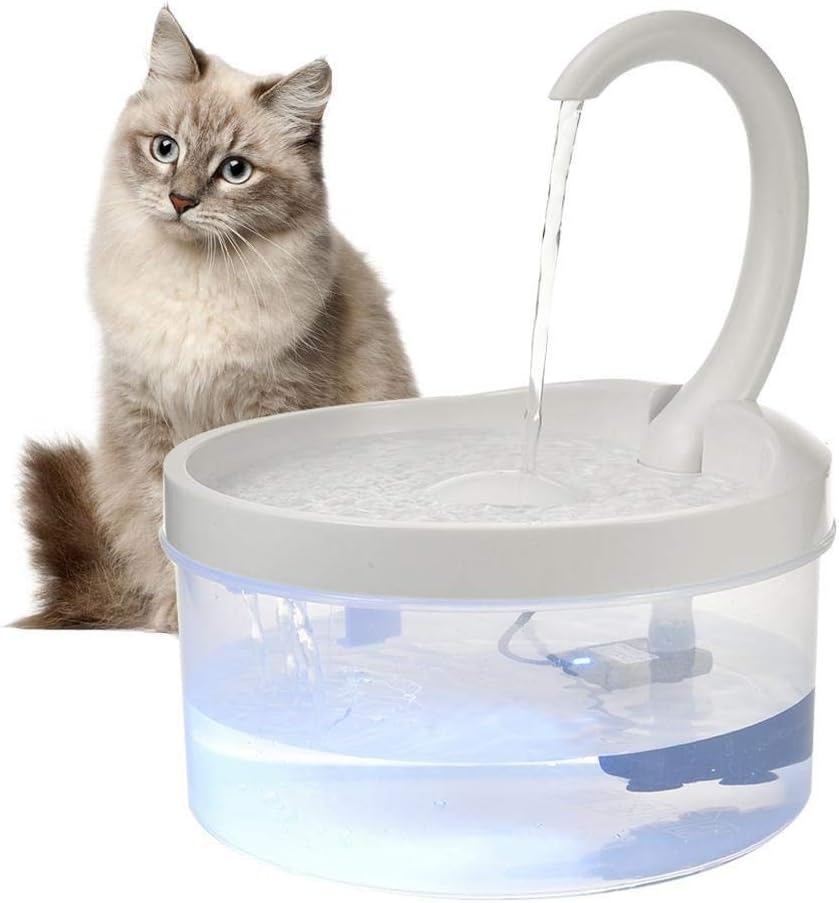 Pet Water Fountain Cat Water Dispenser Automatic Drinking Fountain with LED Light for Cats Dogs