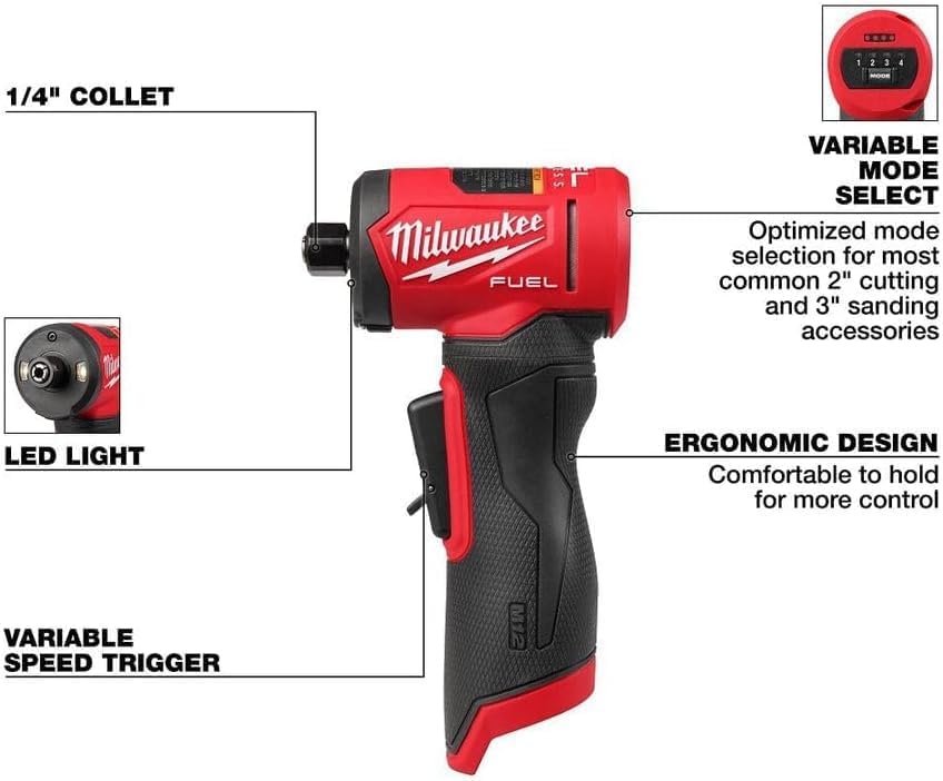 Milwaukee Electric - M12 Fuel 1/4 INCH Right Angle DIE Grinder Tool