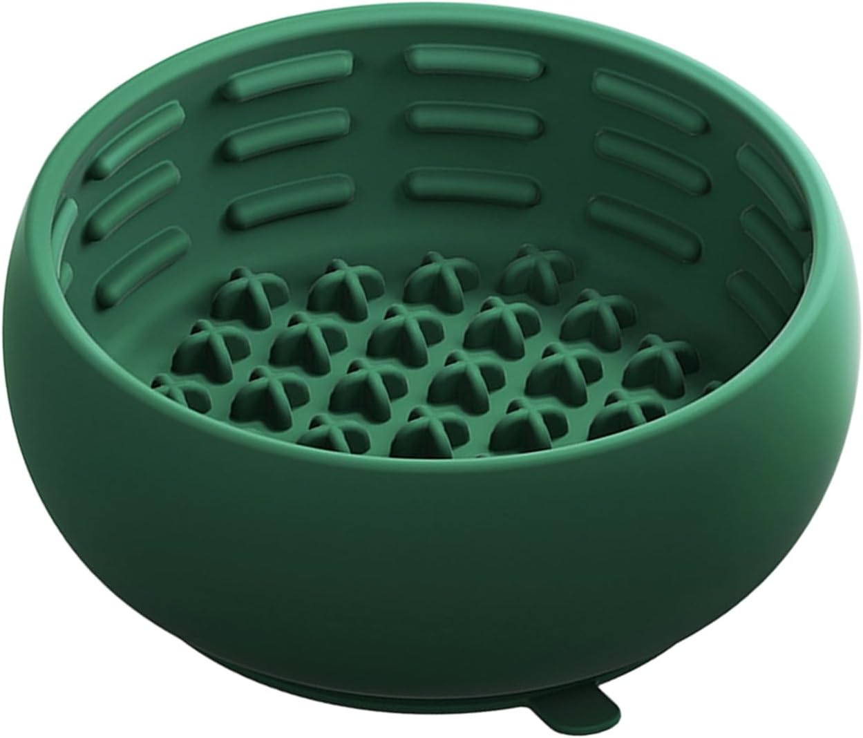 Dog Feeder Bowl, Silicone Anti Choking Base, Slow Feeder Bowl, Silicone Material with Non-Slip Bottom, Pet Feeding Dish with Safe Design, Small Pet Cat Indoor Outdoor Enrichment Feeding Training