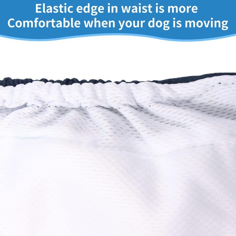 Washable Dogs Diapers Male Dog Belly Band for Small Dogs,Pack of 5 Reusable Super Absorbent Doggie Diapers Male Puppy Wrap,S