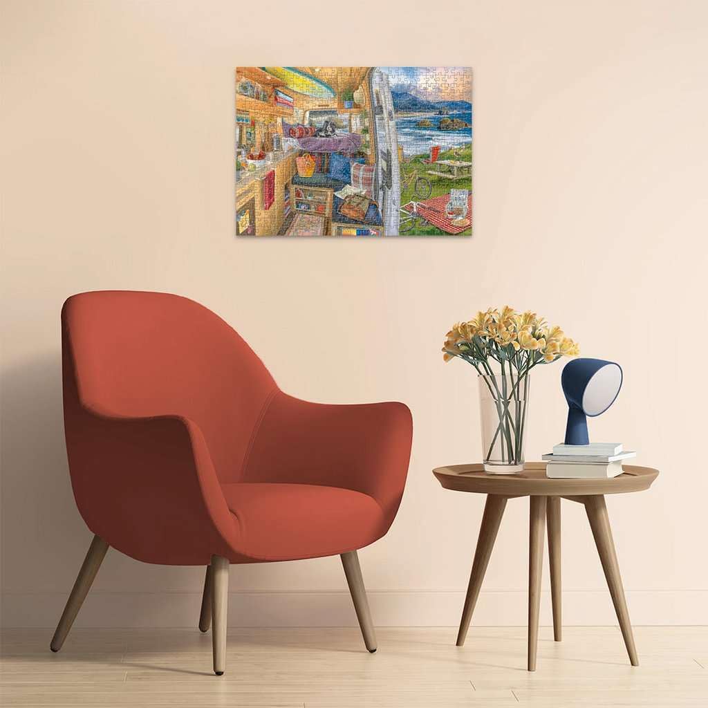 Ravensburger - Rig Views - 500 Piece Large Format Jigsaw Puzzle - Stunning Imagery - Bold Colors & Intricate Details - Adventure in Van Life - Premium Quality - Puzzles for Adults