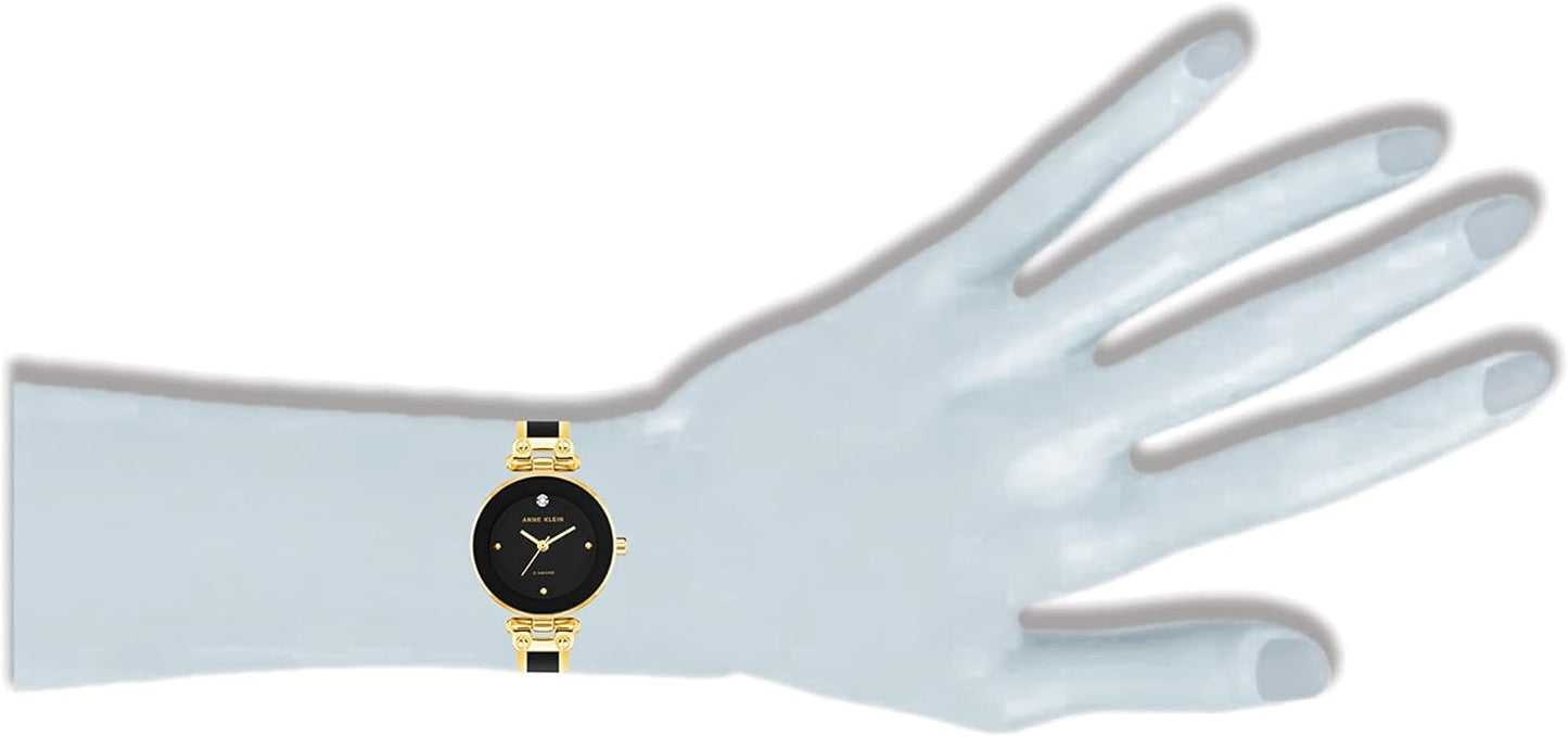 Anne Klein Women's Genuine Diamond Dial Bangle Watch